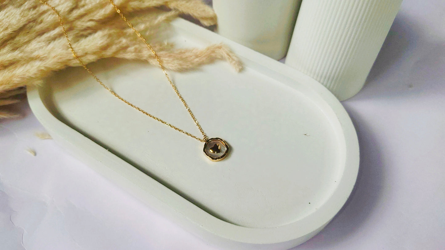 Anti Tarnish Halo heart Necklace