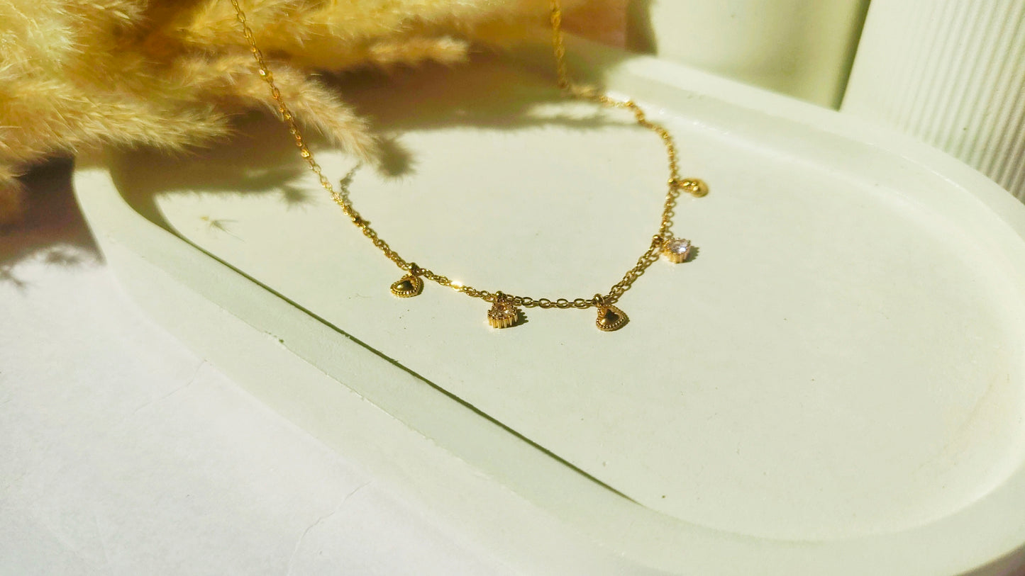 Love drops charm necklace