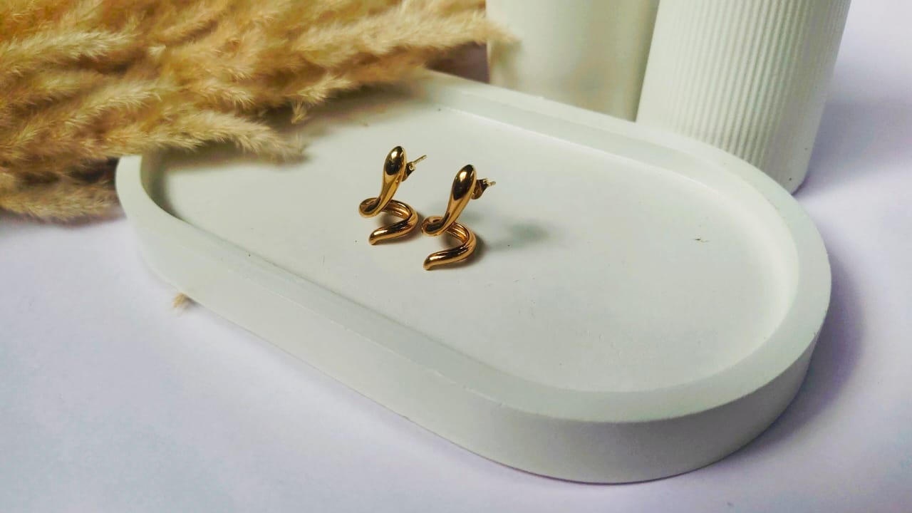 Spiral Gold Earrings