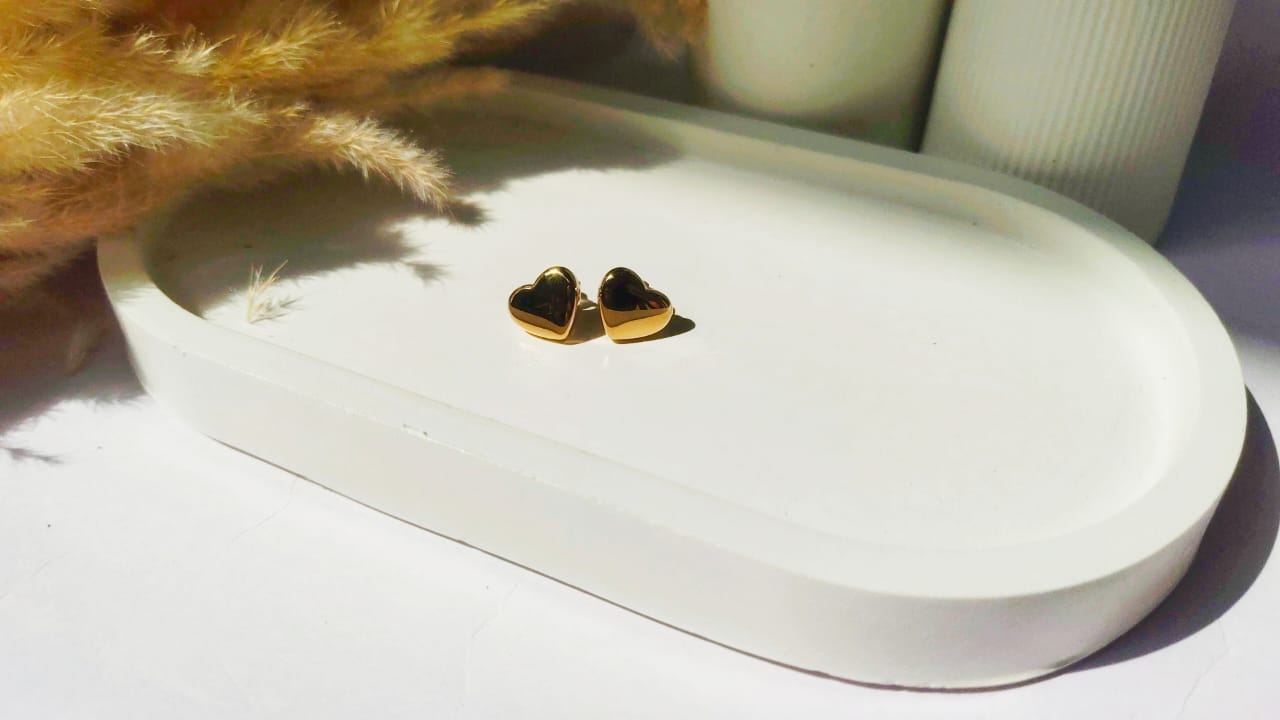 Golden Heart Earrings