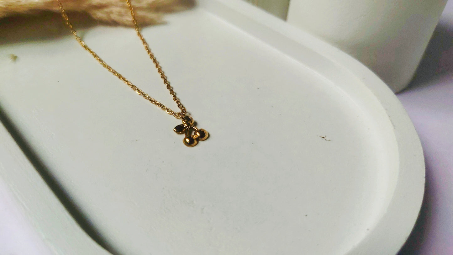 Anti Tarnish Golden cherry Necklace