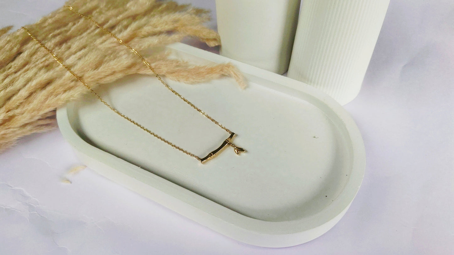 Anti Tarnish Bamboo drops Necklace