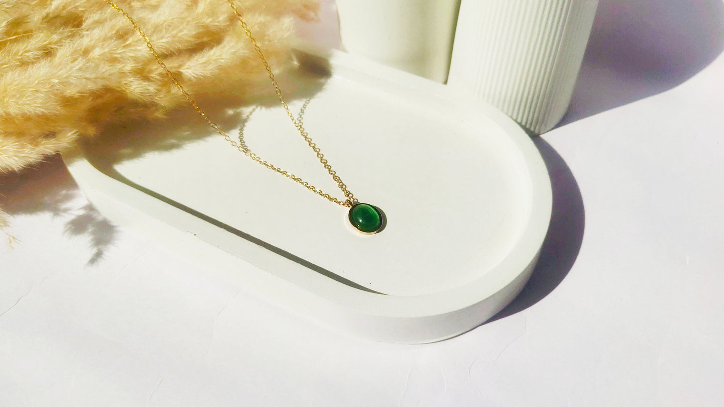 Anti tarnish Lumia Green Necklace