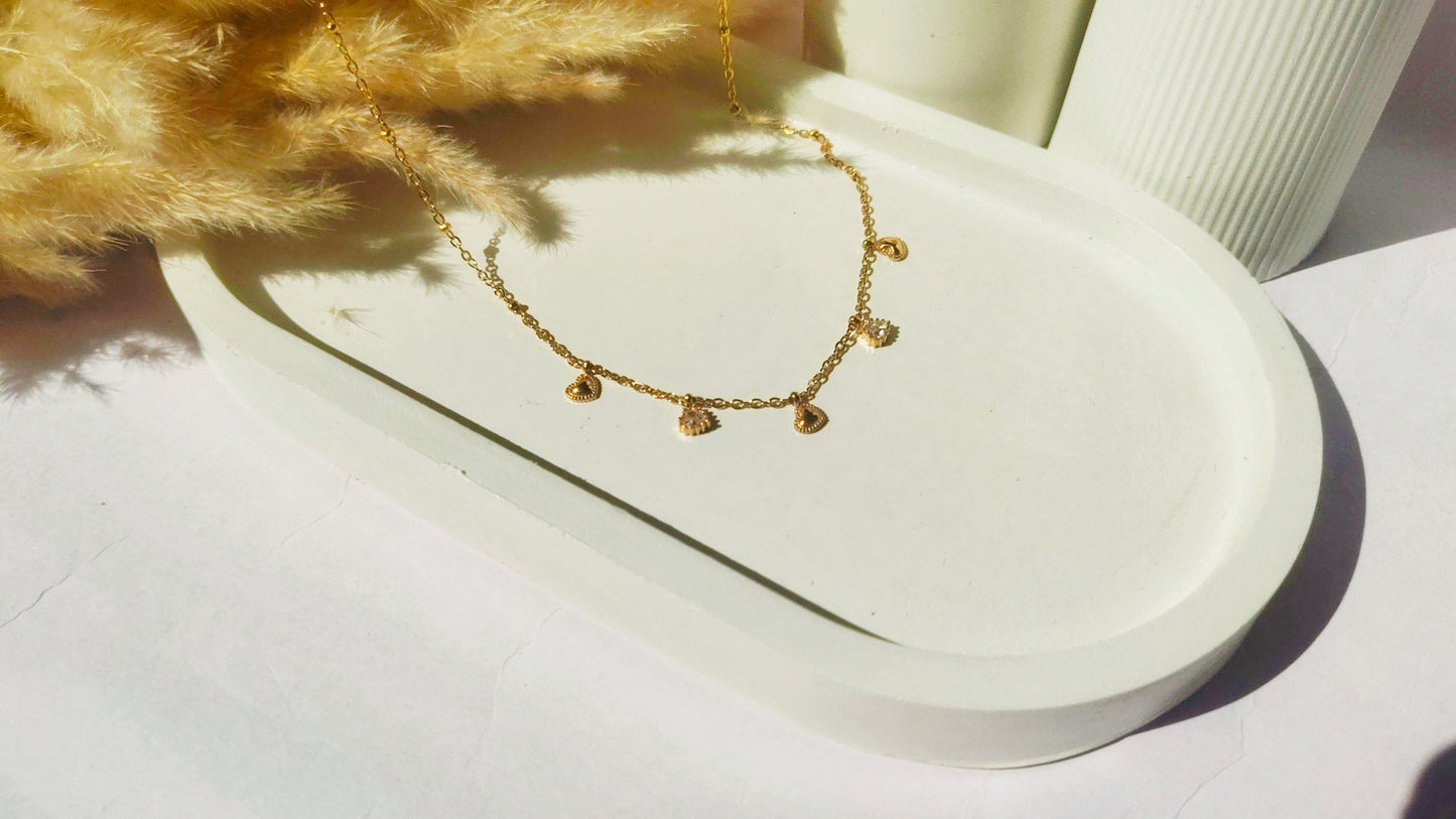 Love drops charm necklace