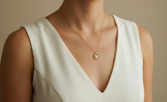 Anti Tarnish Halo heart Necklace