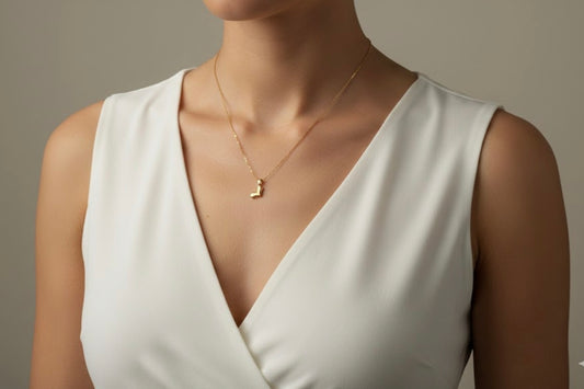 Fallen Heart Golden Necklace