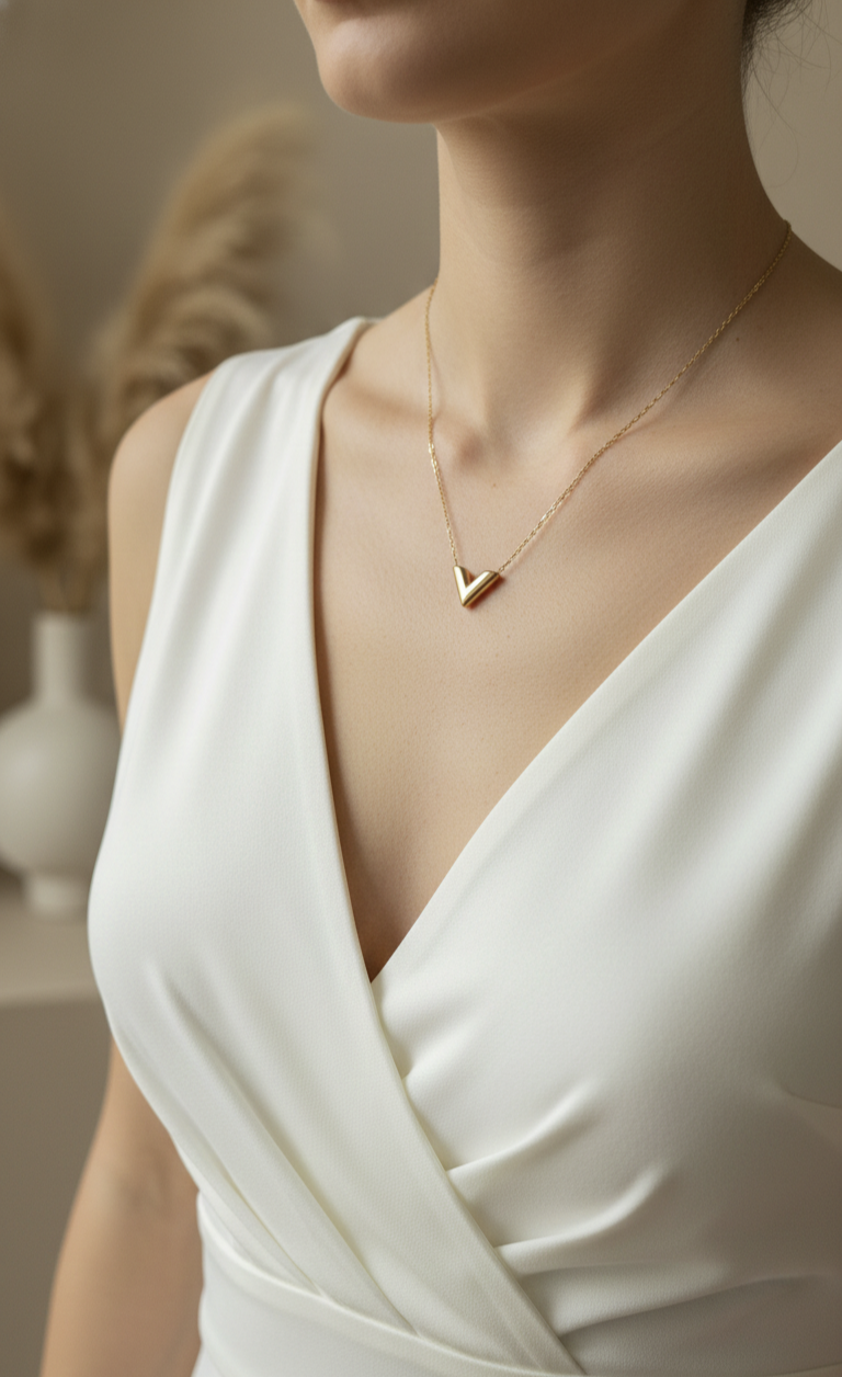 Anti Tarnish V-link Necklace