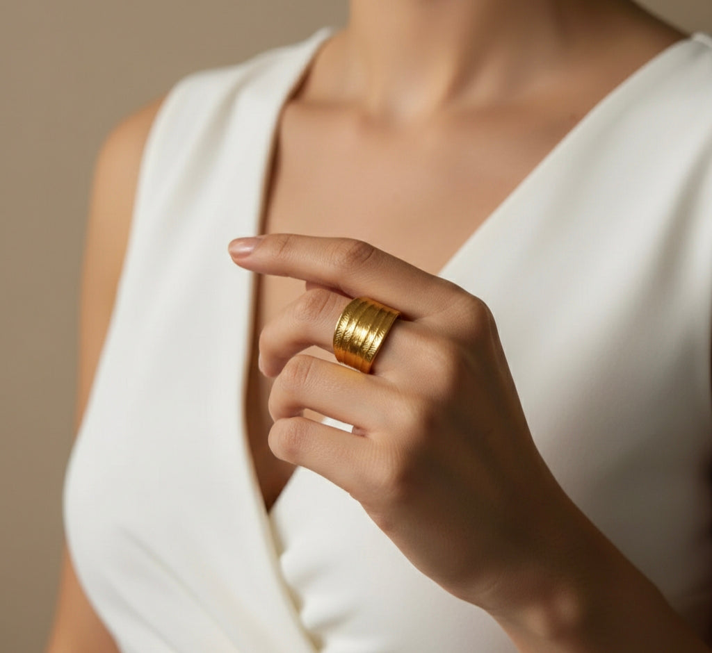 Classic wide ring (Adjustable )