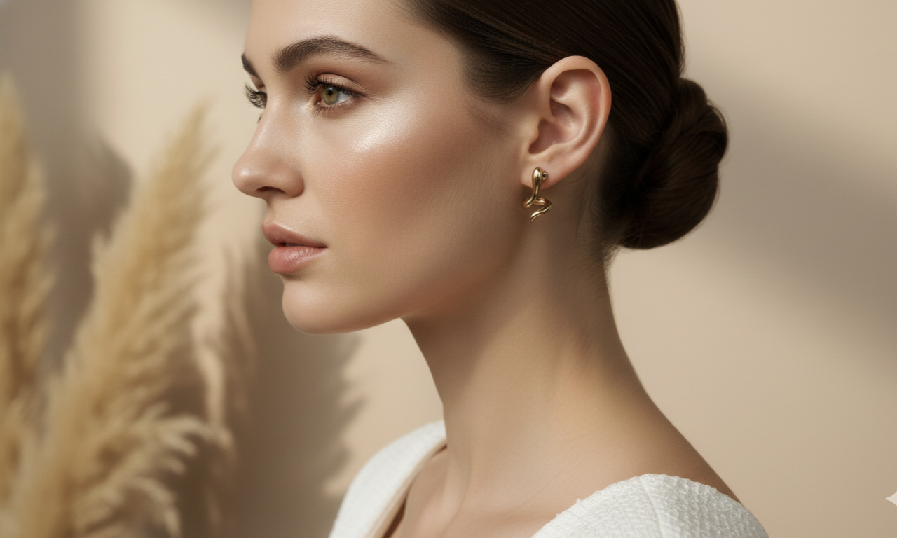 Spiral Gold Earrings