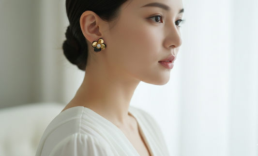 Anti Tarnish Golden Bloom Stud Earrings