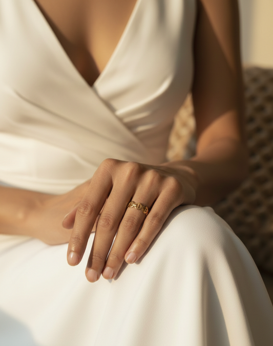 18K Gold Plated Infinity Knot Ring – Anti-Tarnish Stainless Steel Minimal Band