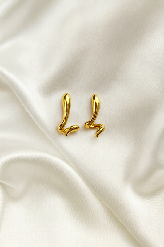 Spiral Gold Earrings