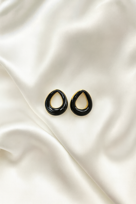Noir Black Earrings